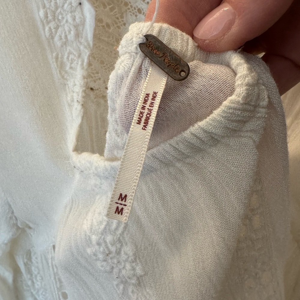 Free People Ivory Lace Blouse - Picture 5 of 6